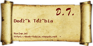 Deák Tóbia névjegykártya